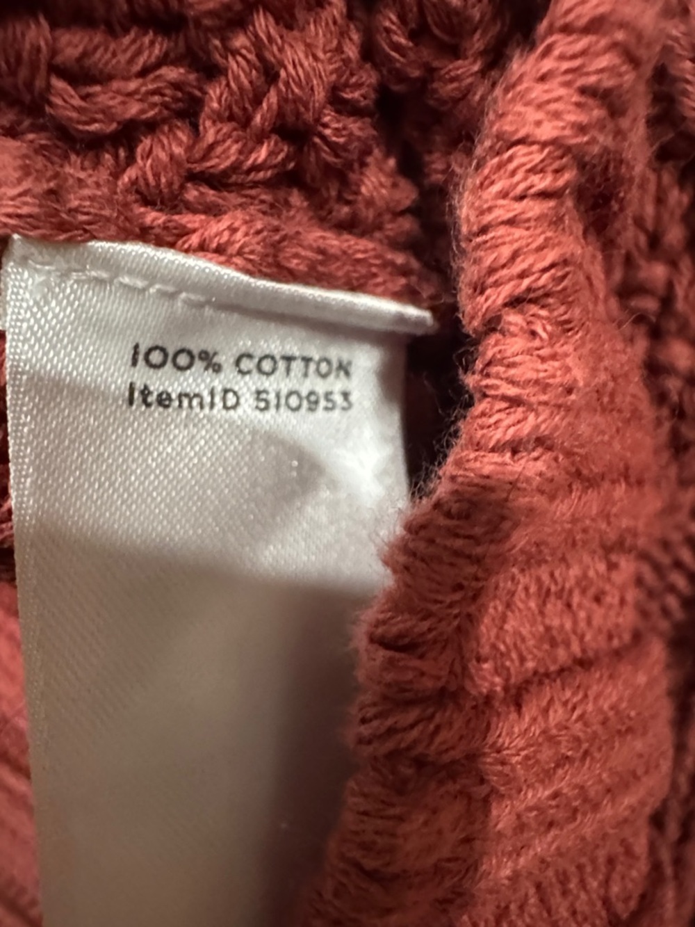 L.L. Bean signature Rust Cable-Knit Fair Isle Crew Sweater NWT - Picture 5 of 6